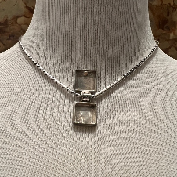 LOIS HILL Sterling Silver Scroll Locket Necklace - Picture 4 of 5